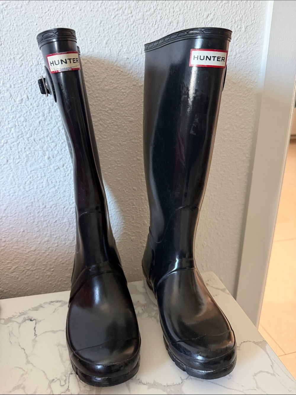Hunter Tall Gloss Black Women's Rain Boots